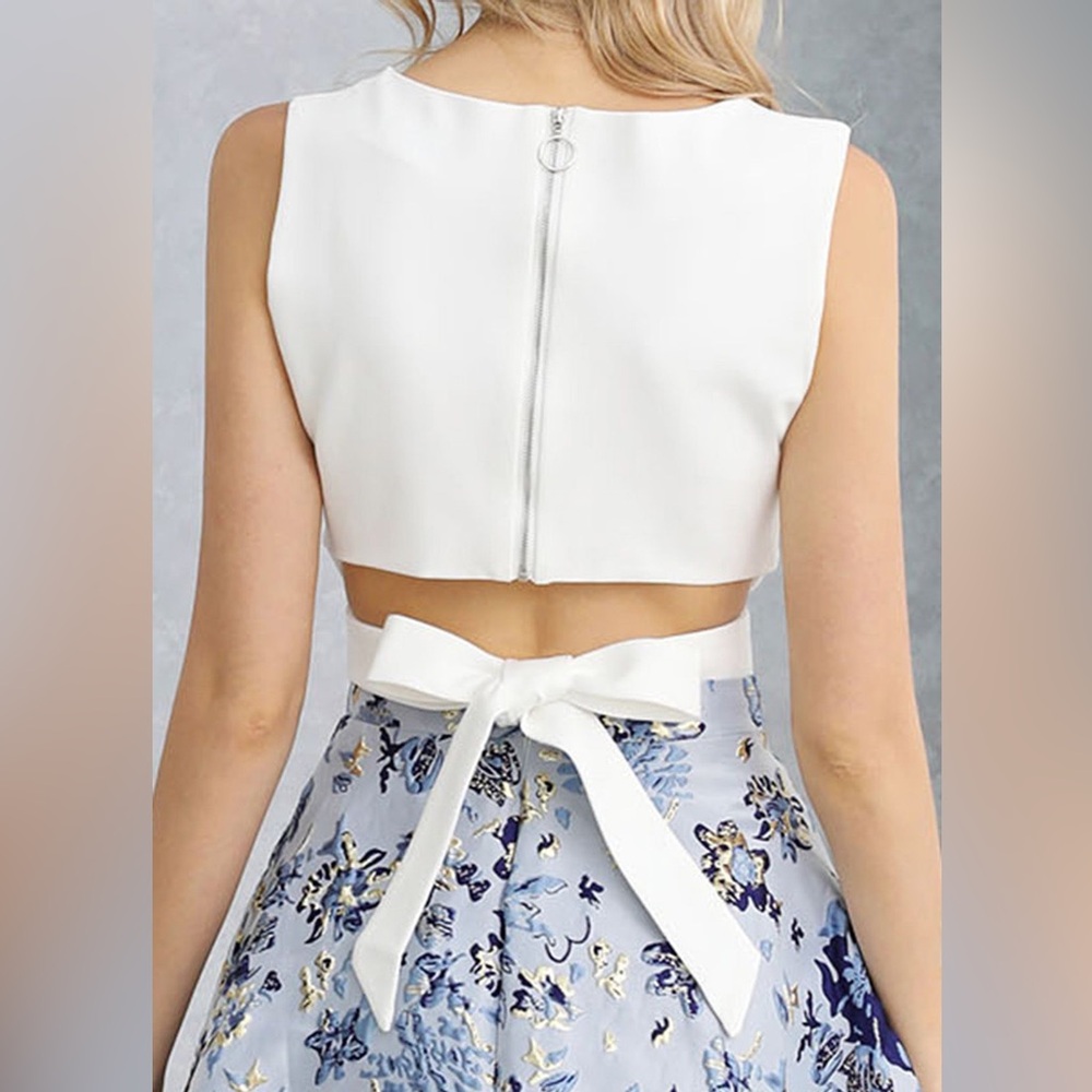 Bowknot Crop Top Blouse